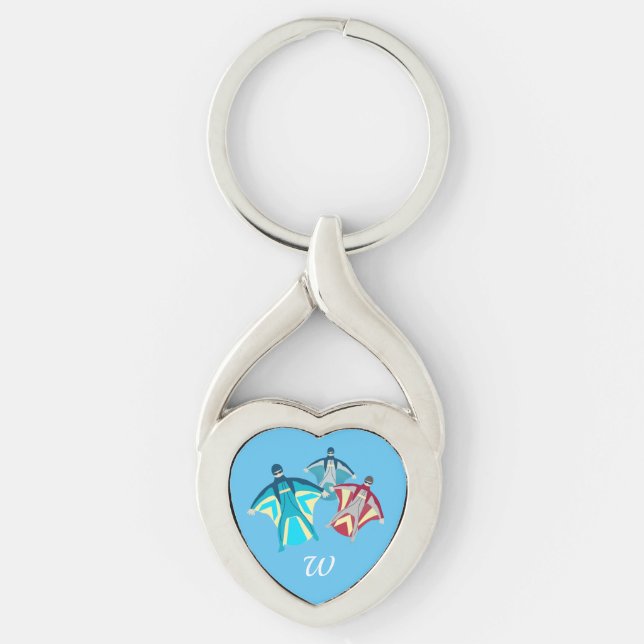 Wingsuit Skydiving Schlüsselanhänger (Vorderseite)