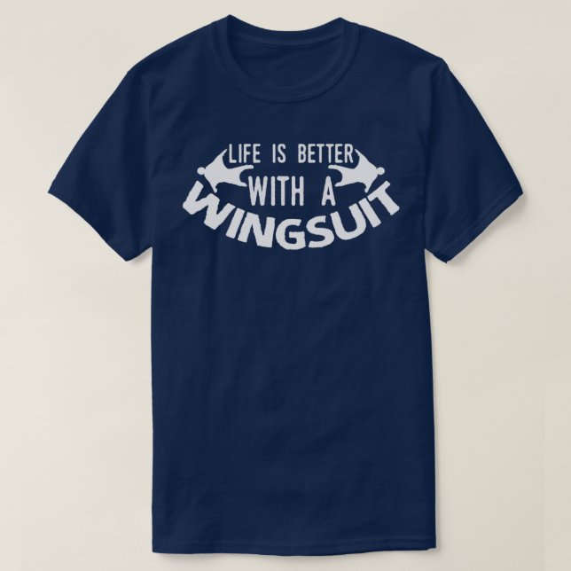 Wingsuiting Joke Wingsuit Basejumping T-Shirt (Design vorne)
