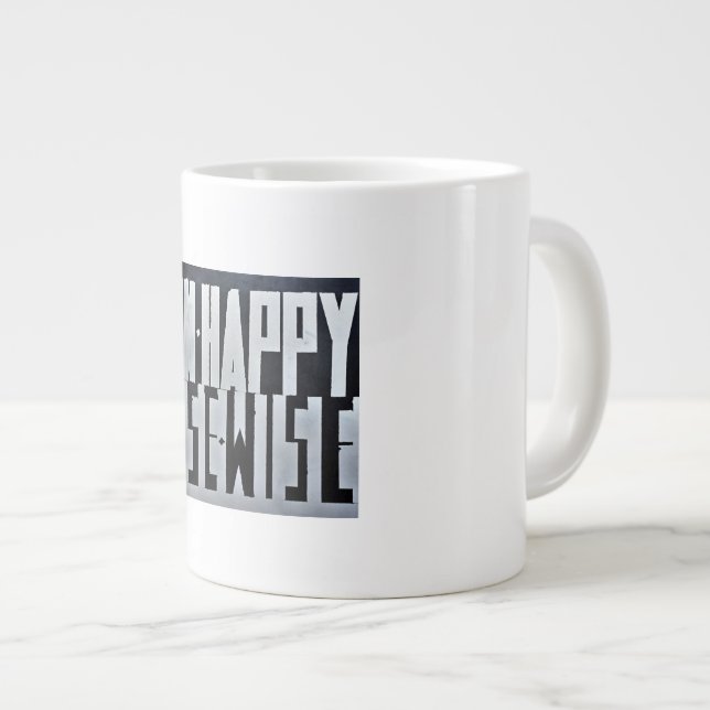 WinHappyLoseWise Jumbo-Tasse (Vorderseite Rechts)