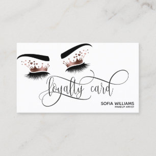 Wink Beautiful Brown Eye mit Gold Crown Loyalty Empfehlungskarte
