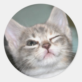 *wink* runder aufkleber