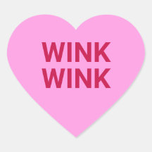 Wink wink pink lustig koketter niedlicher Valentin