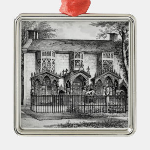 Winkel des Leistungshebels Newyyd, nahe Ornament Aus Metall