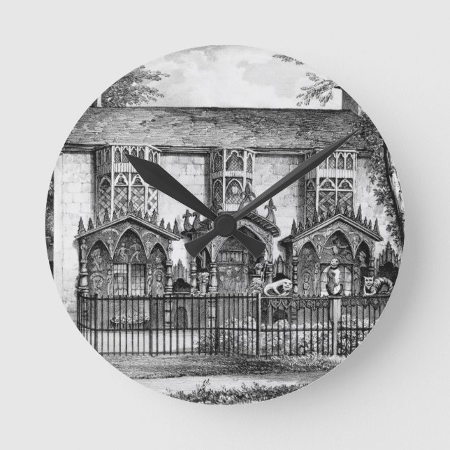 Winkel des Leistungshebels Newyyd, nahe Runde Wanduhr (Vorderseite)