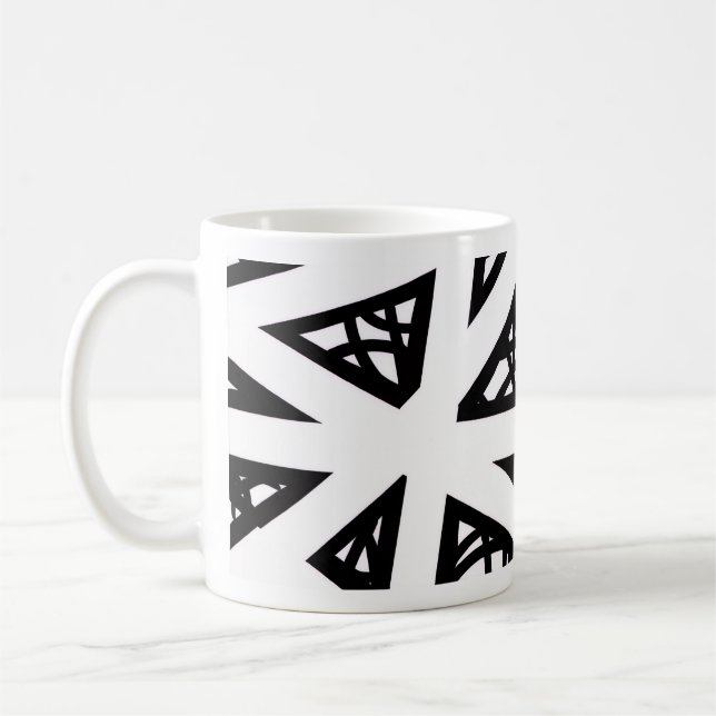 Winkel in Schwarz und Weiß Kaffeetasse (Links)