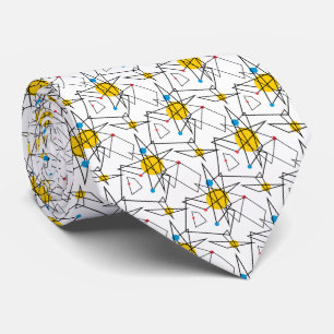 Winkelgeometrisches Retromuster Krawatte