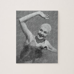 Winkende Frau Puzzle