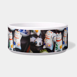 Winkende Katzenfiguren Napf