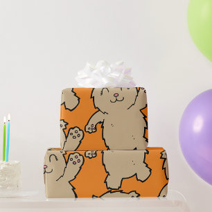 Winkender bezaubernder lächelnder Bär Geschenkpapier