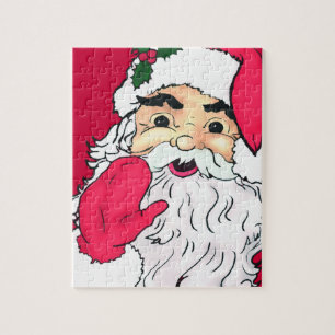 Winkender vintage-weihnachtsmann puzzle