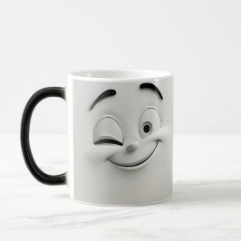 Winking Cartoon Face 3D Verwandlungstasse
