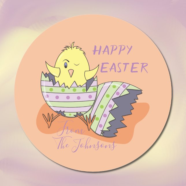 Winking Chick Hatching from Egg Oaster Sticker (Von Creator hochgeladen)