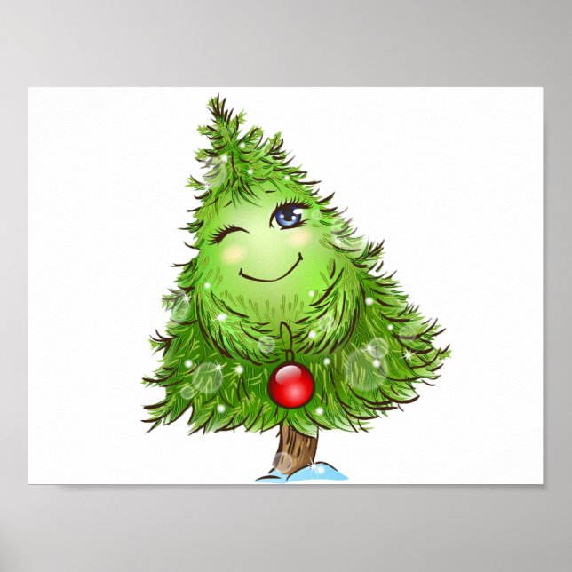 Winking Christmas Tree Poster (Vorne)