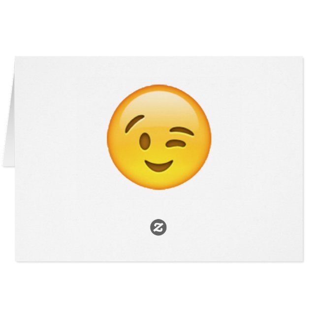 Winking - Emoji (Rückseite Horizontal)