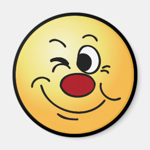 Winking Face Grumpey Magnet