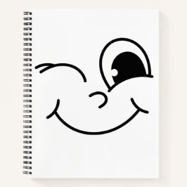 winking face Notebook Notizbuch