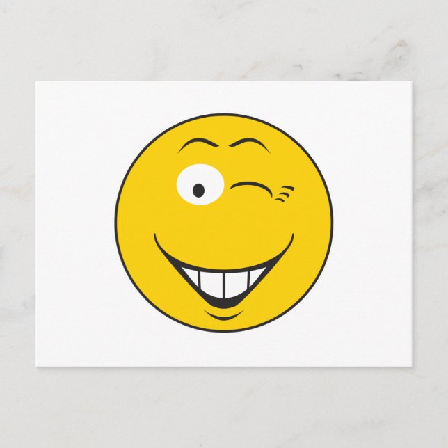 Winking Face Postkarte (Vorderseite)