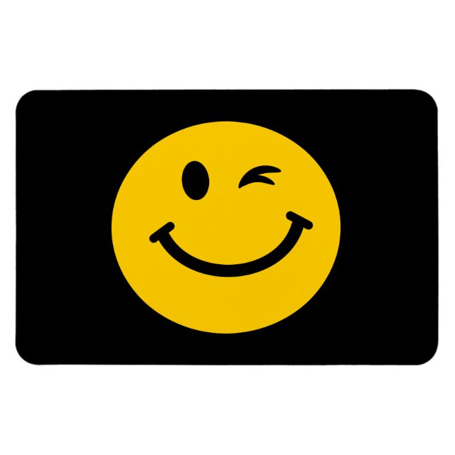 Winking-Gesicht Magnet (Horizontal)