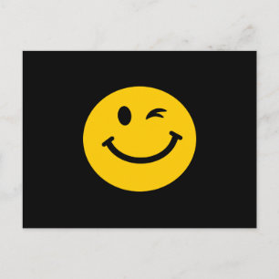 Winking-Gesicht Postkarte