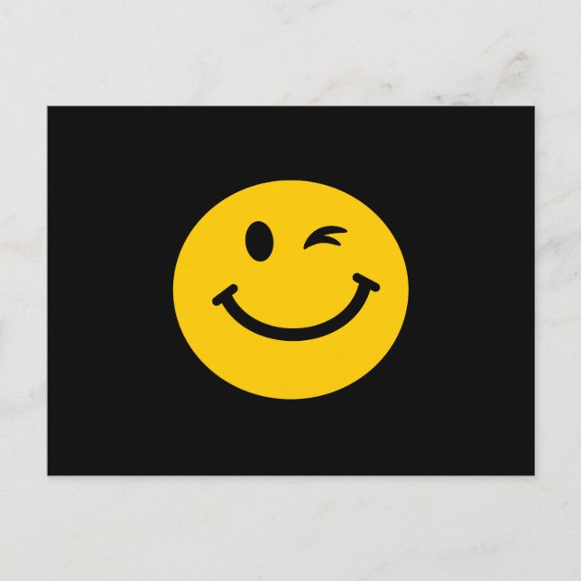 Winking-Gesicht Postkarte (Vorderseite)