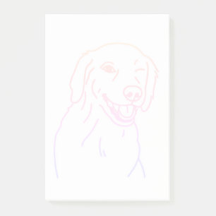 Winking Golder Retriever Hund Post-it Klebezettel