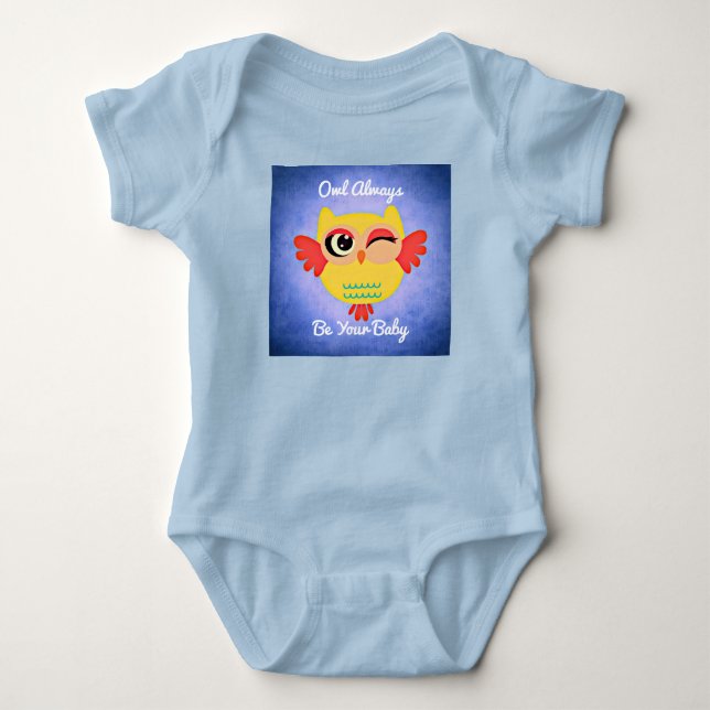 Winking Owl Baby Bodysuit Strampler (Vorderseite)