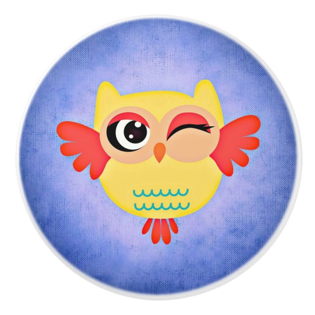 Winking Owl Keramikknauf (Vorderseite)