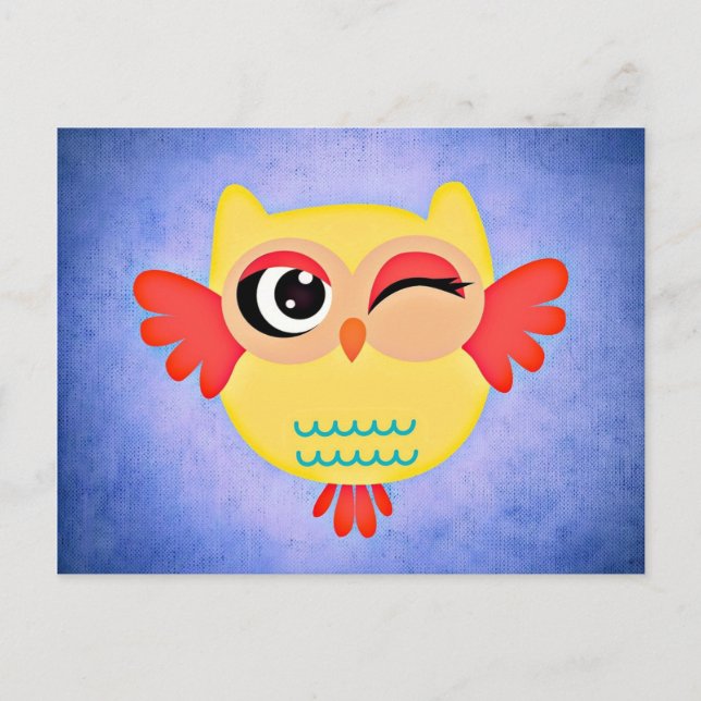 Winking Owl Postkarte (Vorderseite)