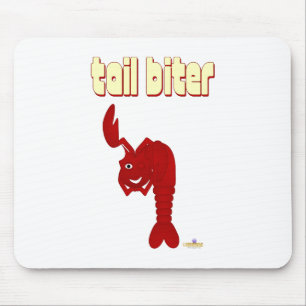 Winking Red Lobster Schwanz Biter Mousepad