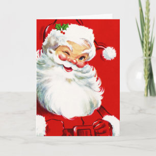 Winking Santa Feiertagskarte