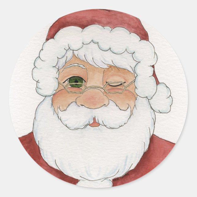 Winking Santa Sticker (Vorderseite)