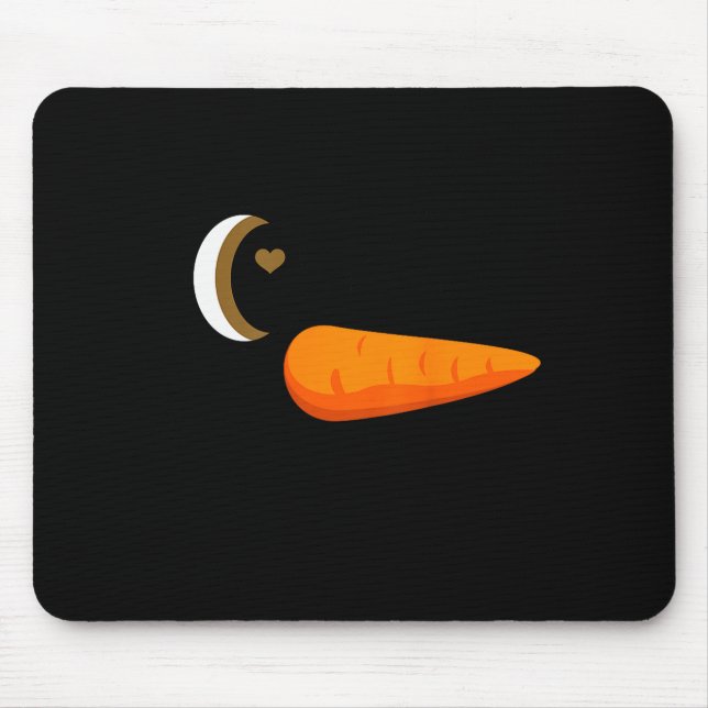 Winking Snowman Ornament Eyelashes Christmas Costu Mousepad (Vorne)