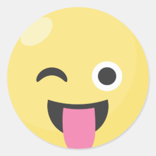 Winking Tongue Albern Emoji Stickers