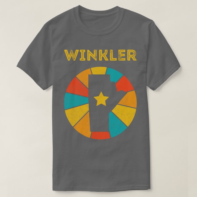 Winkler Manitoba Canada Vintag Distressed Souveni T-Shirt (Design vorne)