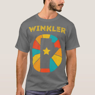 Winkler Manitoba Canada Vintag Distressed Souveni T-Shirt