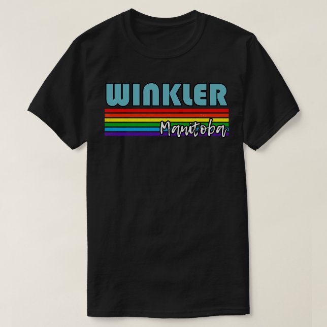 Winkler Manitoba Pride Winkler LGBT Geschenk LGBTQ T-Shirt (Design vorne)