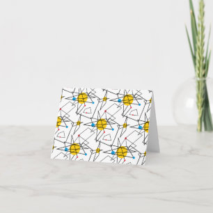 Winkliges geometrisches Retro-Muster Karte