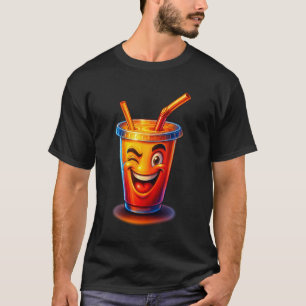 Winky Juice Cup T-Shirt – Lustiges Cartoon-Getränk
