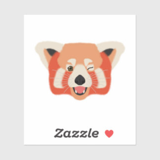 Winky Red Panda Aufkleber