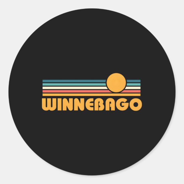 Winnebago Minnesota Runder Aufkleber (Vorderseite)