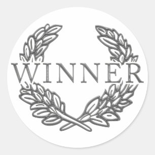 WINNER-Aufkleber. Runder Aufkleber