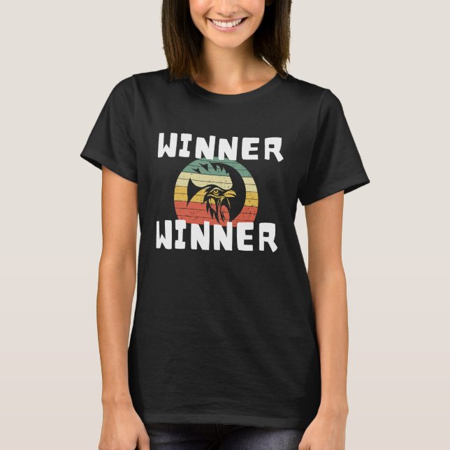 Winner Chicken 21 Lucky Casino Gambling Blackjack T-Shirt (Vorderseite)