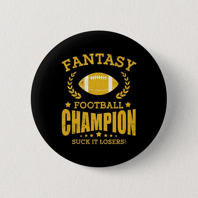 Winner Fantasy Football Champ Champion Draft Footb Button (Vorderseite)