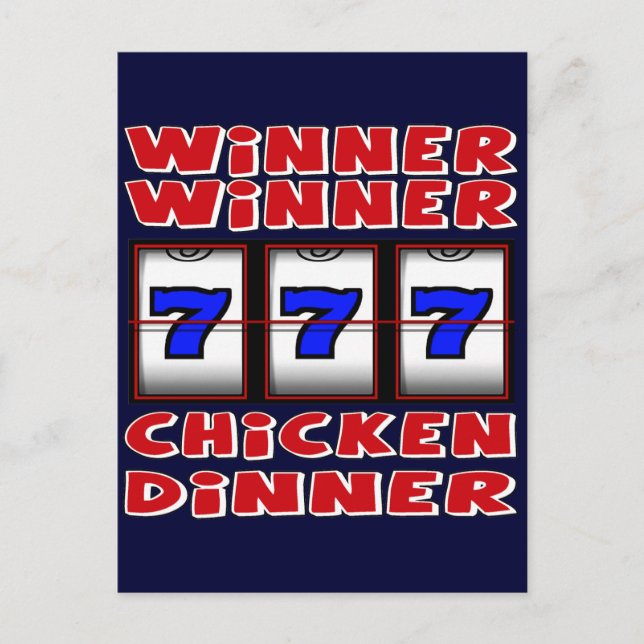 WINNER WINNER CHICKEN DINNER POSTKARTE (Vorderseite)