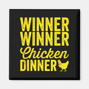 Winner Winner Chicken Dinner Silhouette (dunkel) Magnet