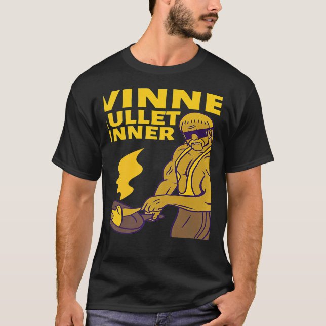 Winner Winner Mullet Dinner Party In The Back T-Shirt (Vorderseite)