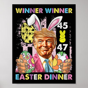 Winner Winner Ostermahlzeit Lustiger Trump Glückli Poster