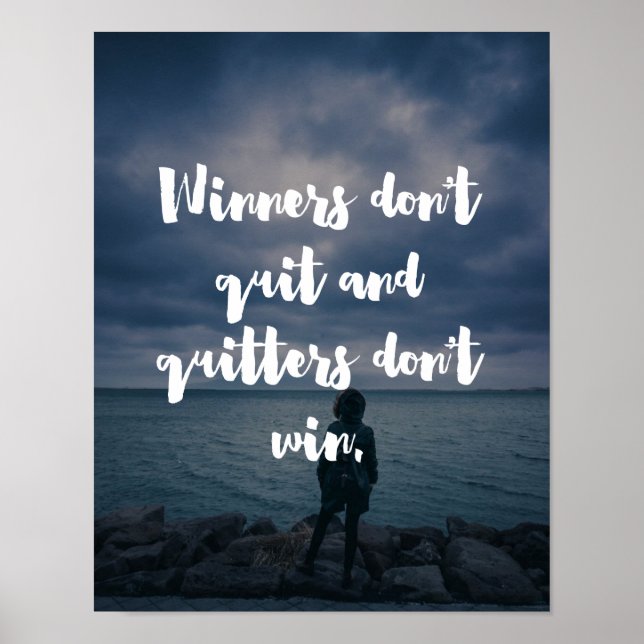 Winners Don't Quit Quote Poster (Vorne)
