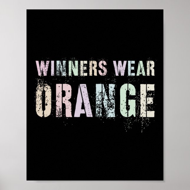 WINNERS TRAGEN ORANGE Summer Camp Team Colour War  Poster (Vorne)