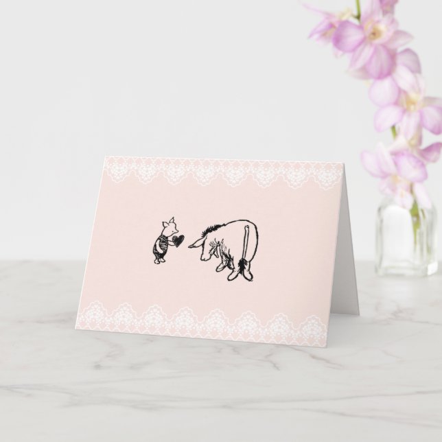 Winnie-Puh Valentinstagskarte Karte (Orchidee)